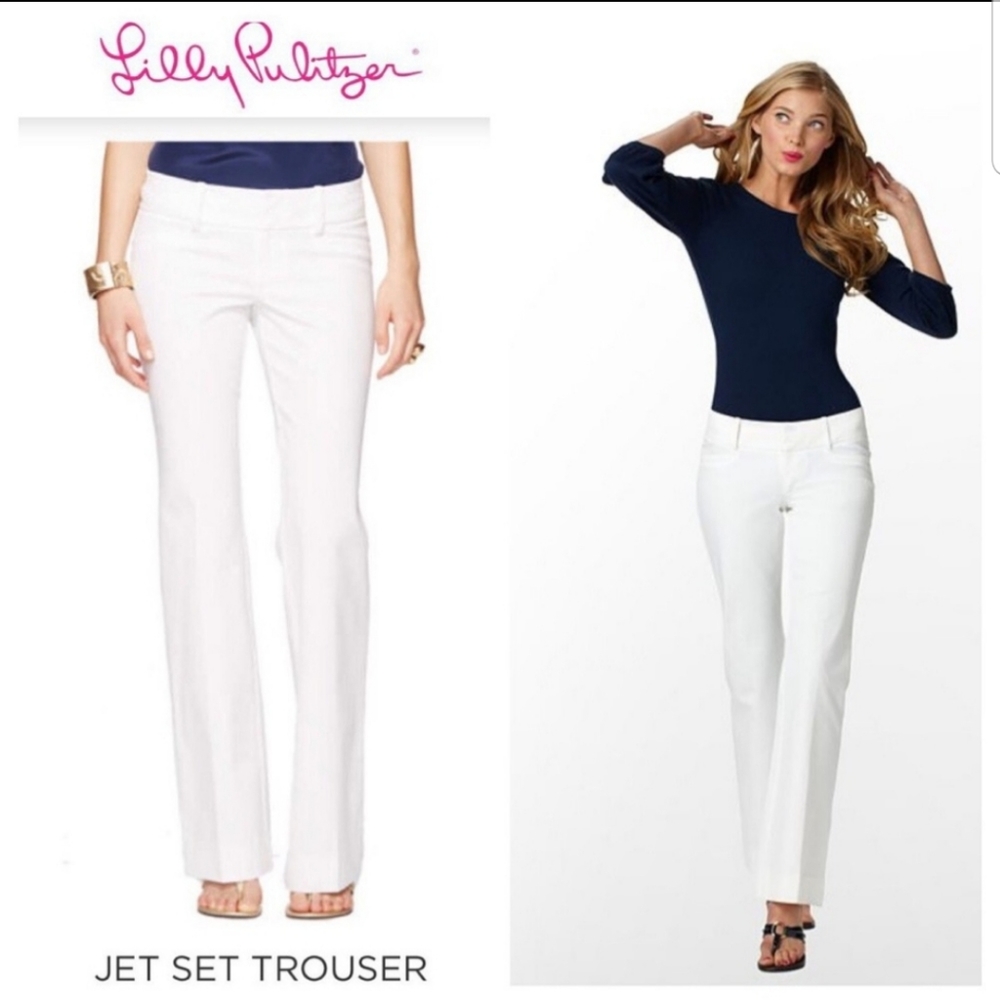 Lilly Pulitzer Jet Set Trouser Resort White 12